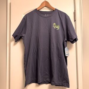 Men's Navy Short-Sleeve Tee with Green Chest Patch